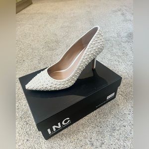 Inc International Concepts Pearl Embellished pointed toe pump from Macys